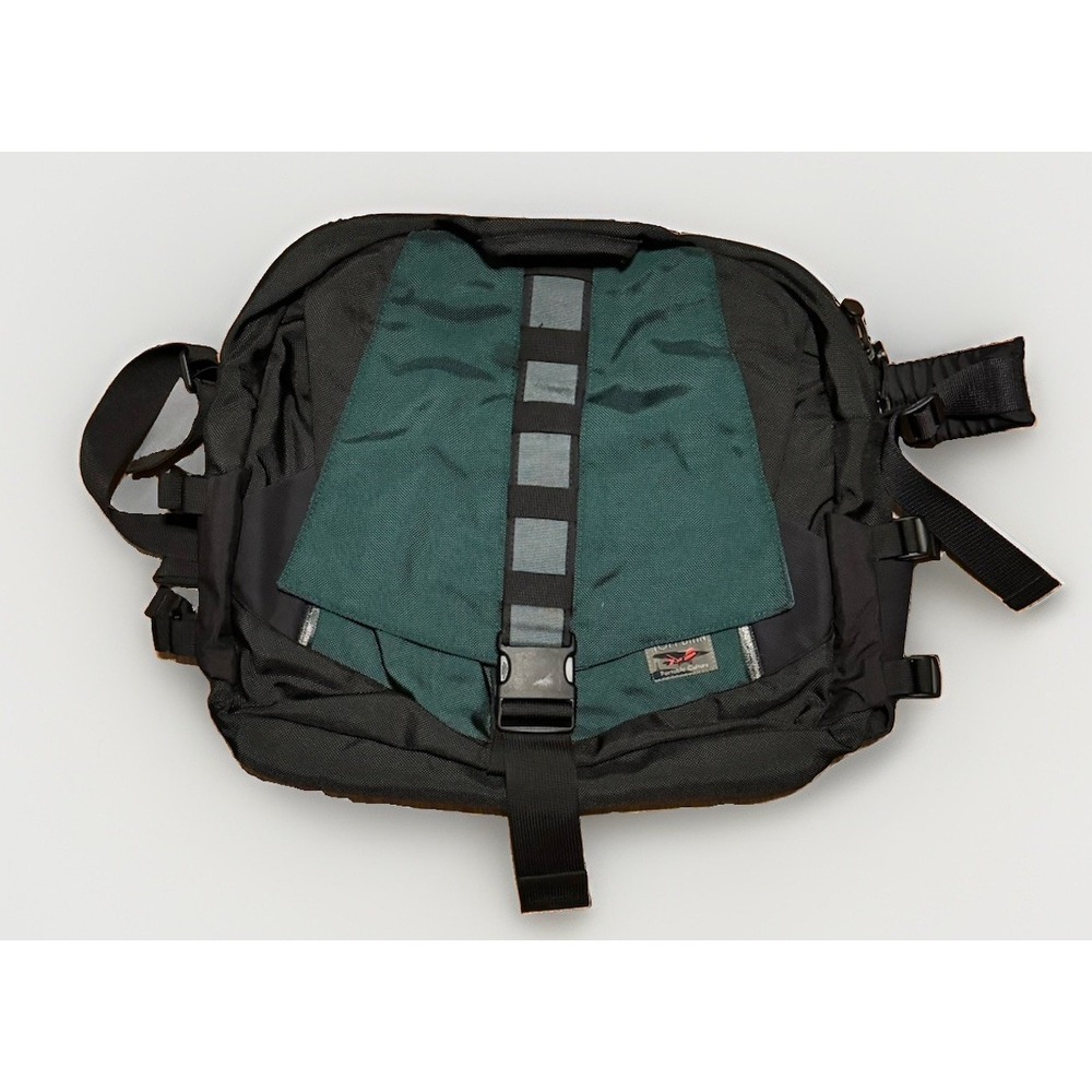 Tom Bihn Super Ego Messenger Bag Forrest Green Made USA Large Nylon Laptop Rare